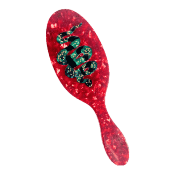 Hand-Painted Snake Acetate 2-1 Daily Hair Brush