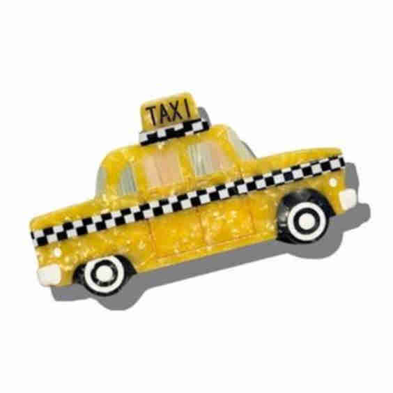 Hand-Painted Taxi Cab Claw Hair Clip