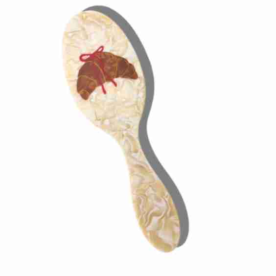 Hand-painted Bow Croissant Amazing Hair Day Brush