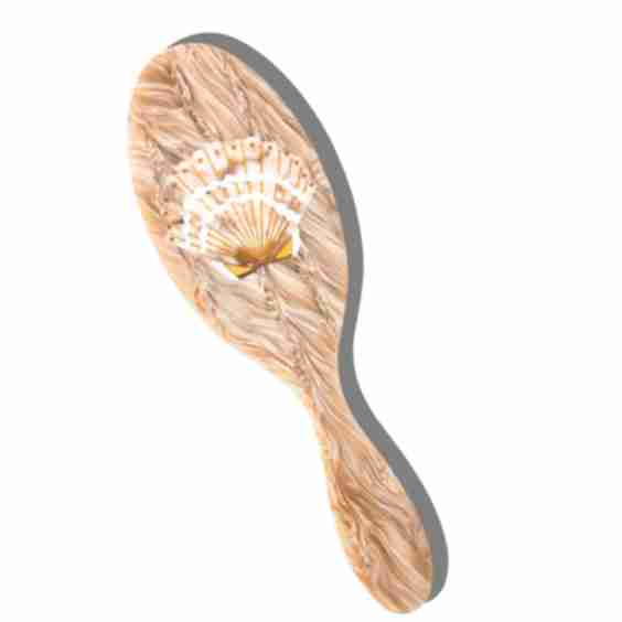 Hand-painted Seashell Amazing Hair Day Brush 