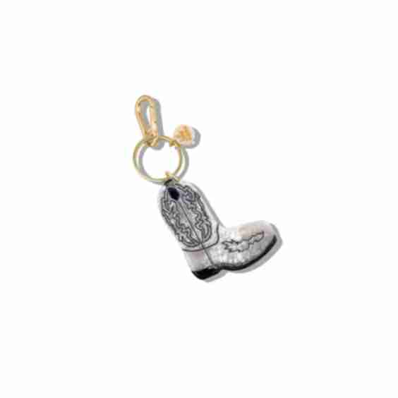 Hand Painted Cowboy Boot Key Chain Bag Charm