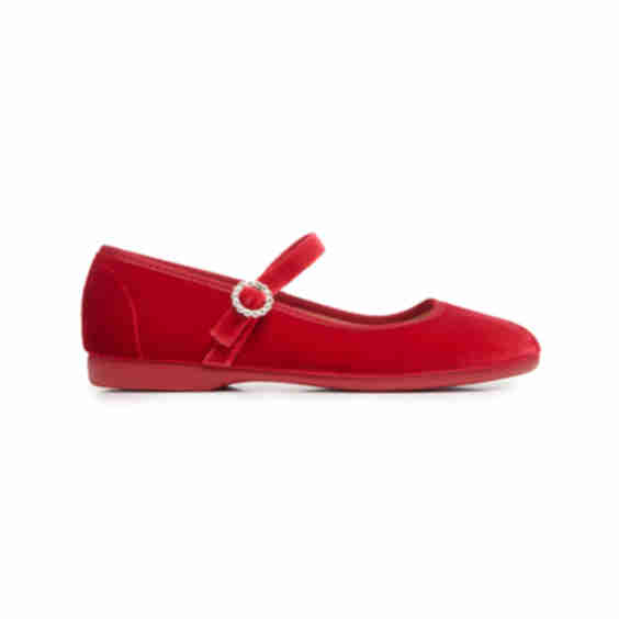 Holly Velvet Mary Janes Flats