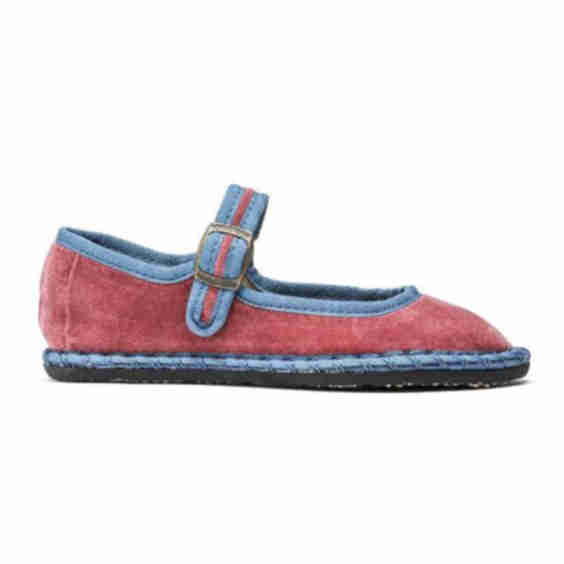 Velvet Contrast Mary Janes