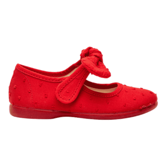 Swiss-Dot Bow Mary Janes