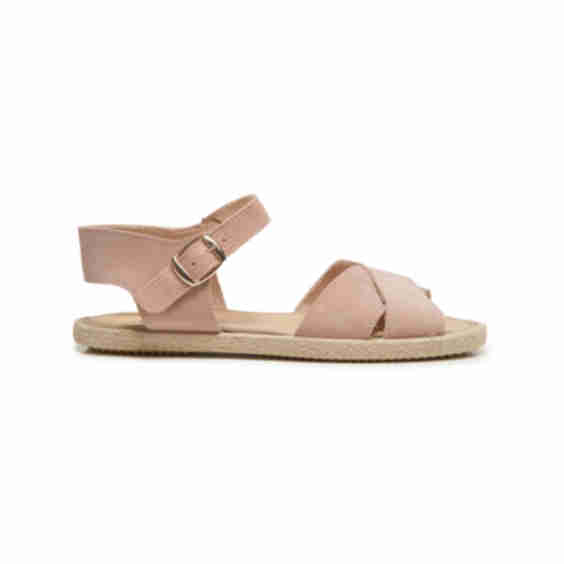 Suede Crossed Espadrille Sandal