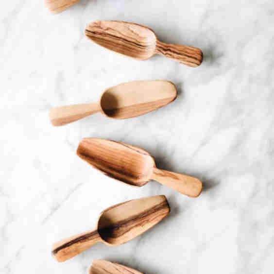 Wild Olive Wood Bin Scoop Set