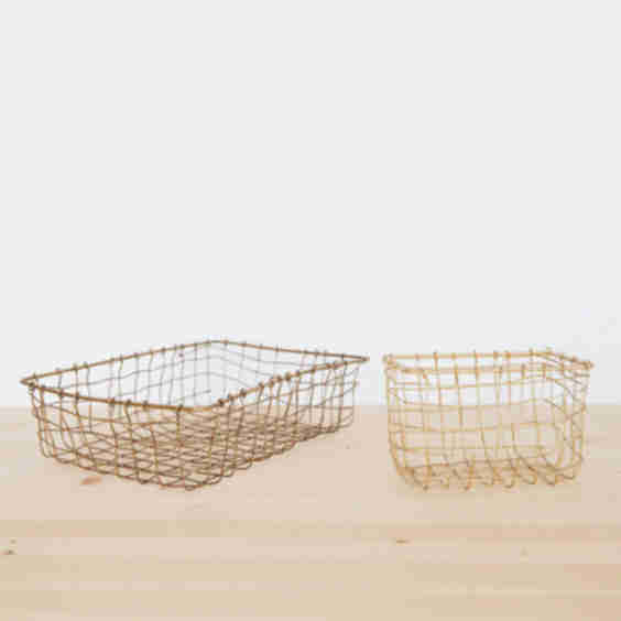 Malleable Brass Wire Storage Basket