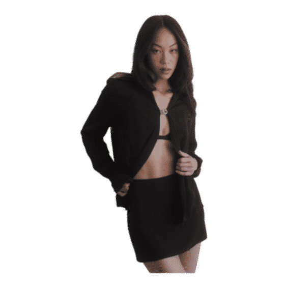 A-Line Silk Mini Skirt 