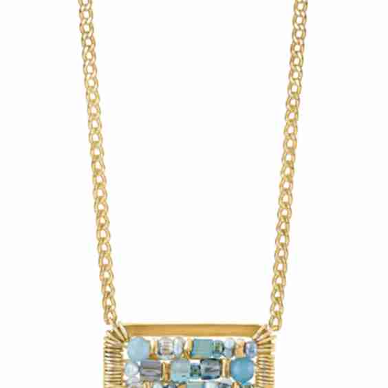 Sky Mix Abacus Necklace