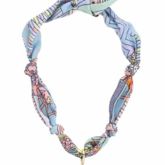 Louisa Beaded Cross Scarf Necklace