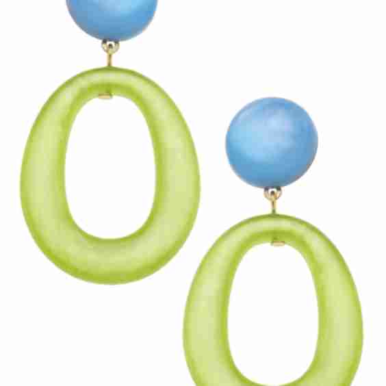 Ansley Marbled Resin Shape Earrings