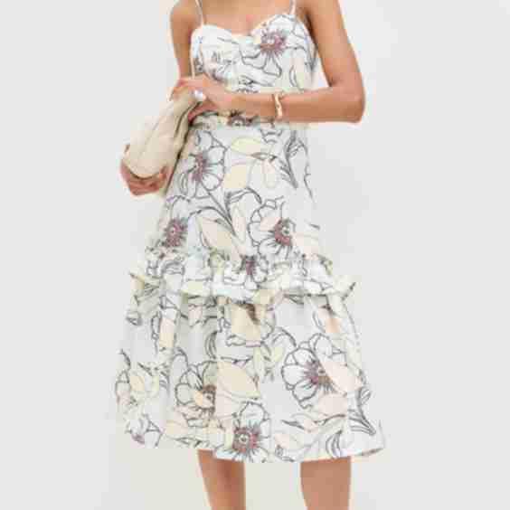 Paneled Midi Dress