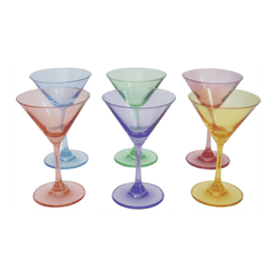 Colorful Martini Glasses
