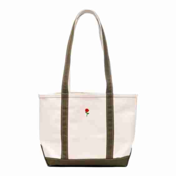 Embroidered Canvas Tote Bag