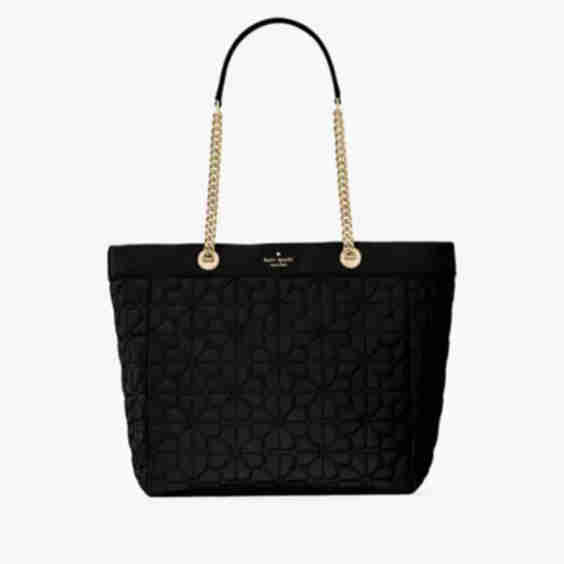 Spade Flower Quilted Fabric XL Tote