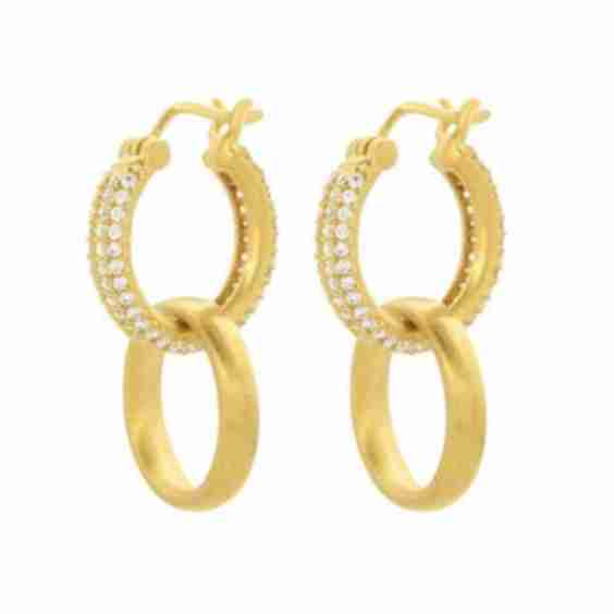 Signature Pave Huggie Hoops