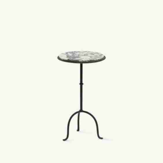 Hand-Forged Martini Table Cacalatta Viola Top