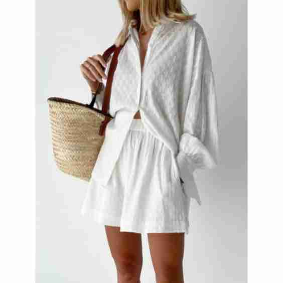 Utility Cover Up Two Piece Shorts Set
