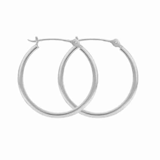Sterling Silver Large 35MM Hoops