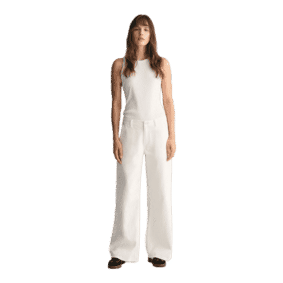 
Low-Waisted Wide Leg White Jeans

