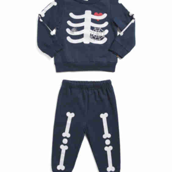 Toddler Boys 2pc Skeleton Sweatshirt And Matching Joggers Set