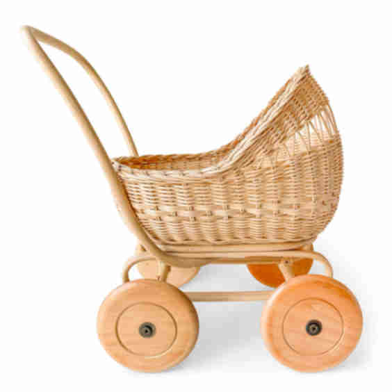 Rattan Play Pram