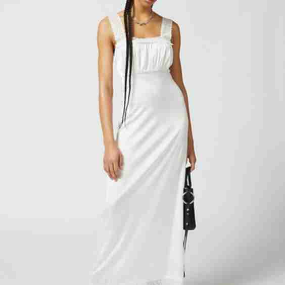 Ballerina Lace-Trim Midi Dress