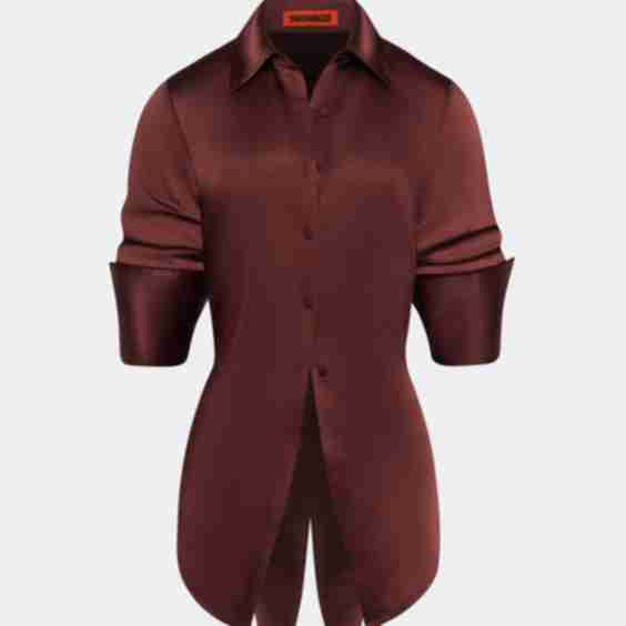 Loch Satin Button Up