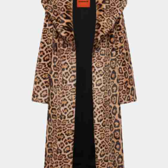 Jones Leopard Wrap Coat