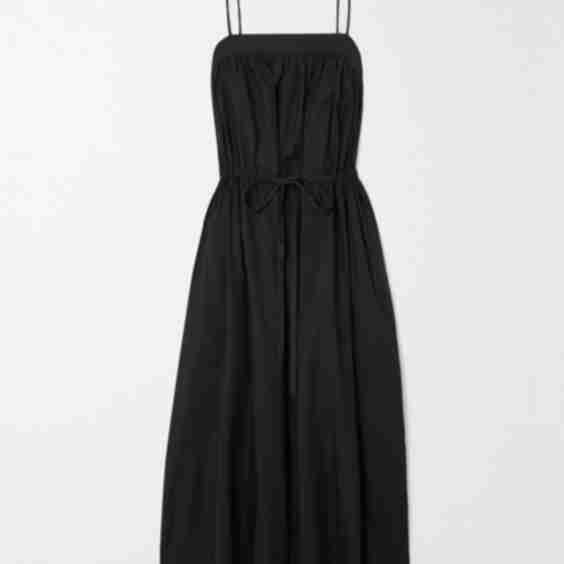 Cotton-Poplin Midi Dress