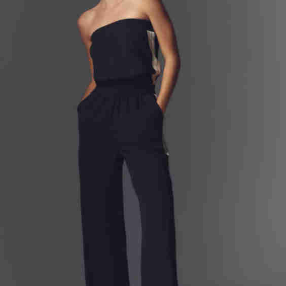 Strapless Stripe Jumpsuit