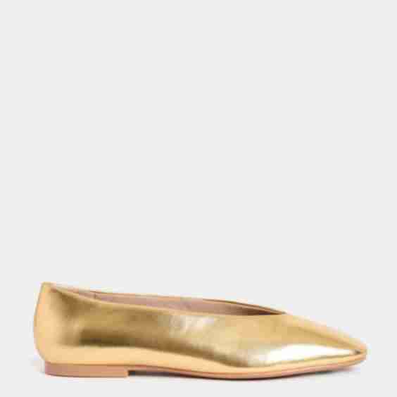 Leather Slip On Flat Ballet Pumps