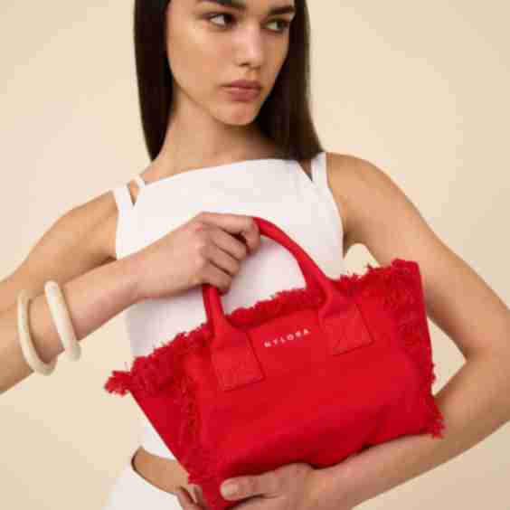 Nylora Fringe Bag Small Red