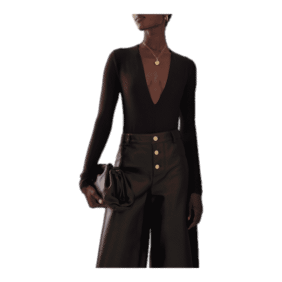 V-Neck Jersey Bodysuit