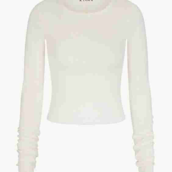 Cropped Long Sleeve Fitted Top