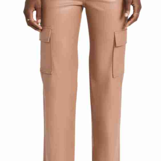 Cassie Faux Leather Cargo Pants