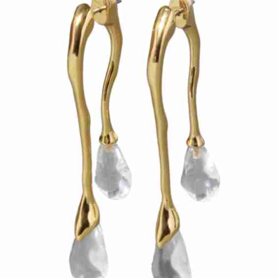Lucite 14K Gold-Plated Earrings