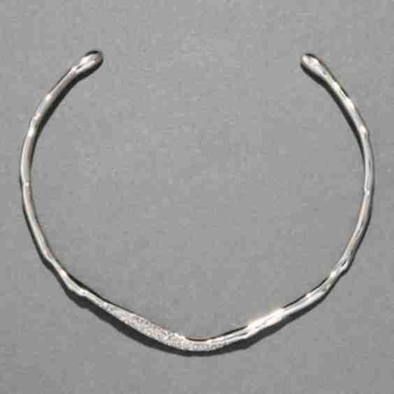 Solanales Silver Crystal Skinny Collar