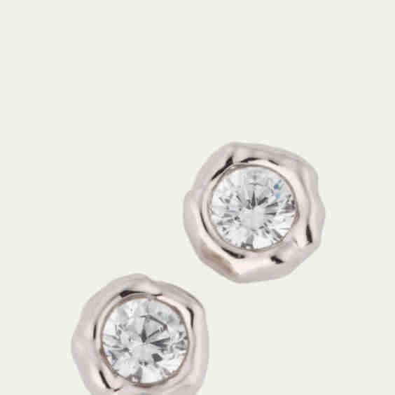 Asterales Molten Bezel Stud Earrings