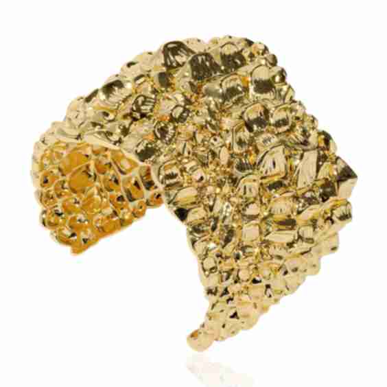 Brut Gold Croco Cuff Bracelet