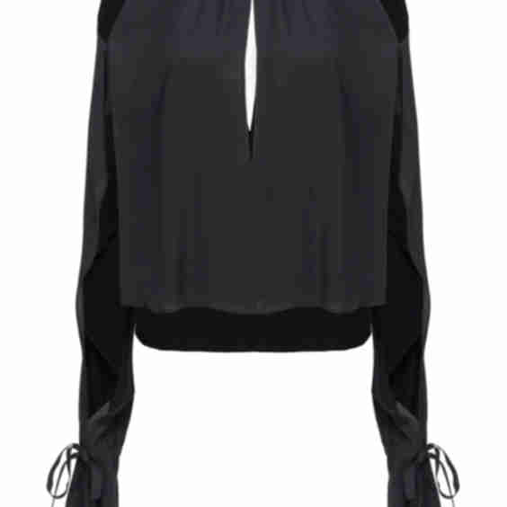 Cut Out Long Sleeve Blouse