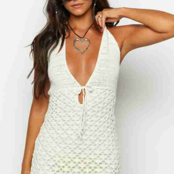 Tulip Crochet Mini Dress