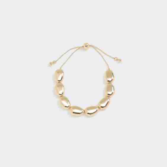 Delicate Chain Bracelet with Pebbled Beads