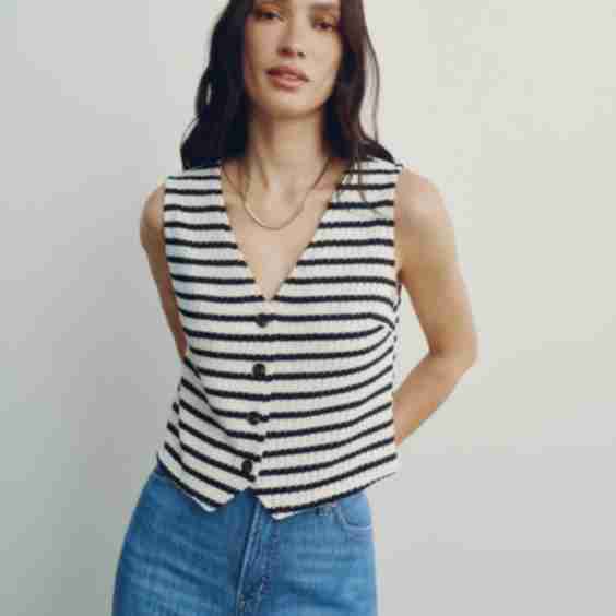 Striped Knit Vest