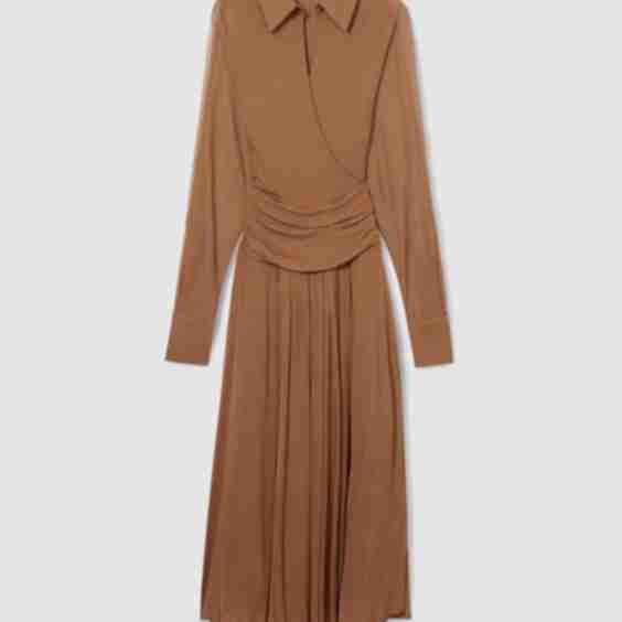 Saffron Atelier Gathered-Georgette Maxi Dress