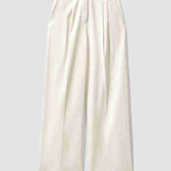 Astrid Cotton Blend Wide Leg Trousers 