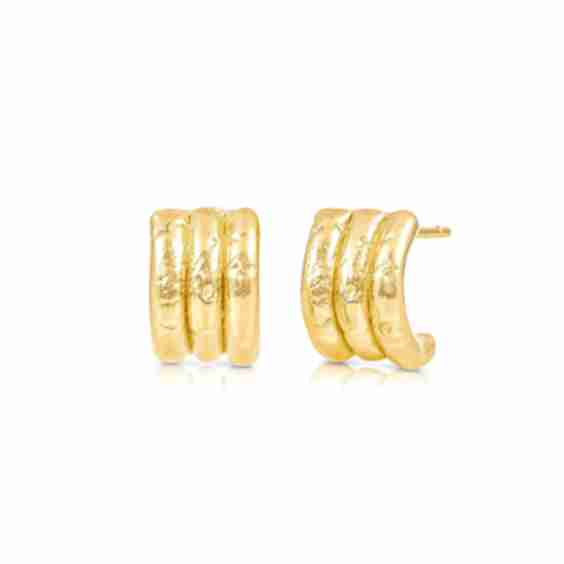 The Crown 14K Yellow Gold Huggie Earrings