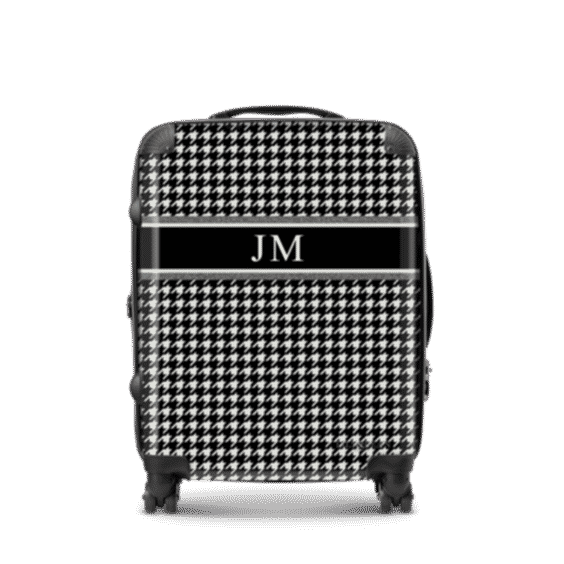 Personalised Houndstooth Luggage 