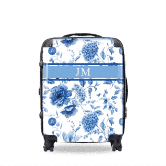 Personalised Blue Meadow Luggage