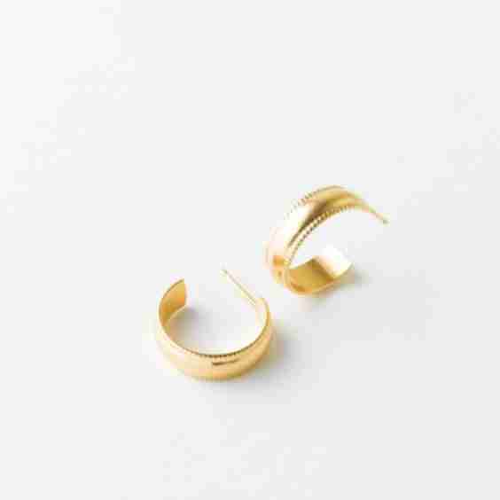 Mildred Hoops 18mm Milgrain Hoops